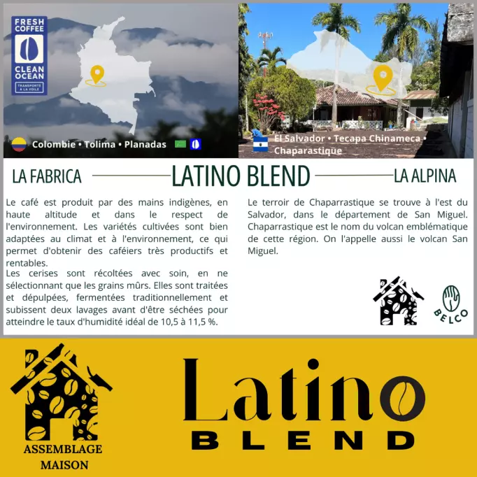 Latino Blend - Arabica - Amérique Latine - Moulu Latino Blend - Arabica - Amérique Latine - Moulu