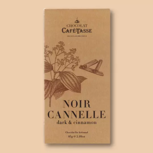 Tablette de chocolat Noir/Cannelle - CaféTasse©