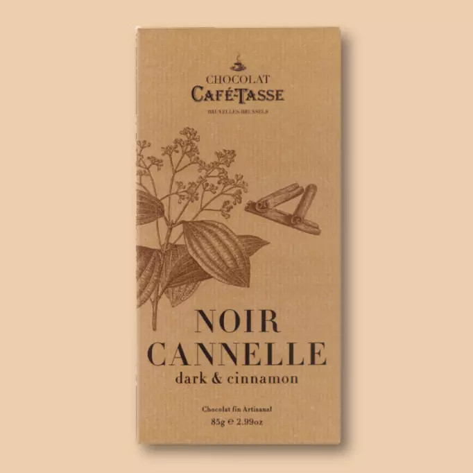 Tablette de chocolat Noir/Cannelle - CaféTasse©