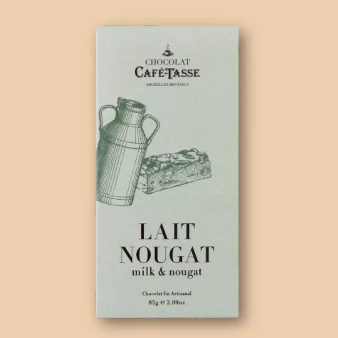 Tablette de chocolat Lait Nougat - CaféTasse©
