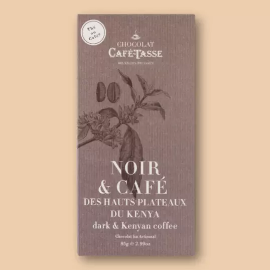 Tablette de chocolat Noir & Café - CaféTasse©