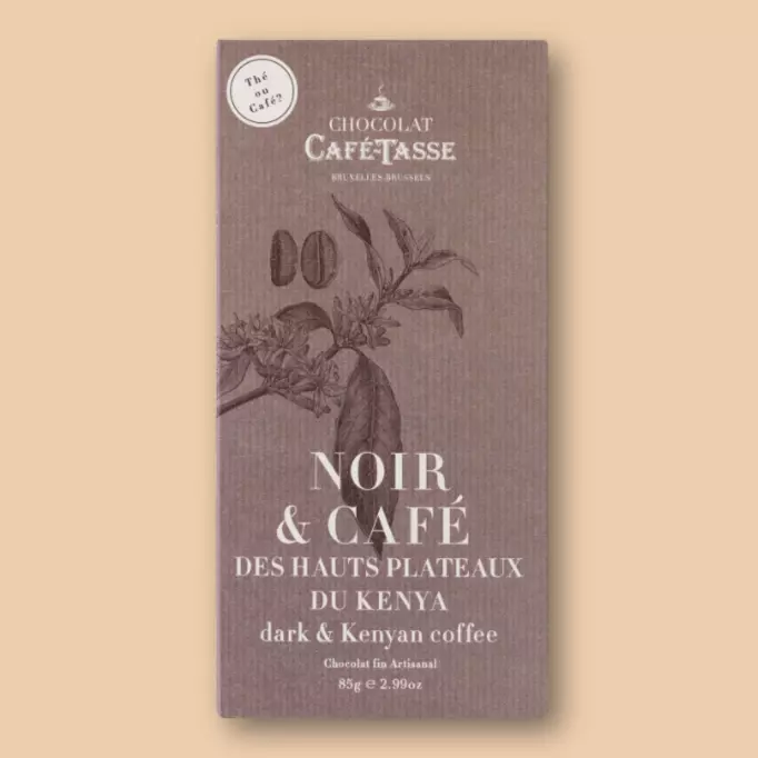 Tablette de chocolat Noir & Café - CaféTasse©
