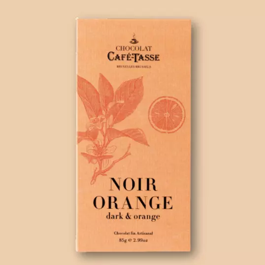 Tablette de chocolat noir orange _ Café Tasse©