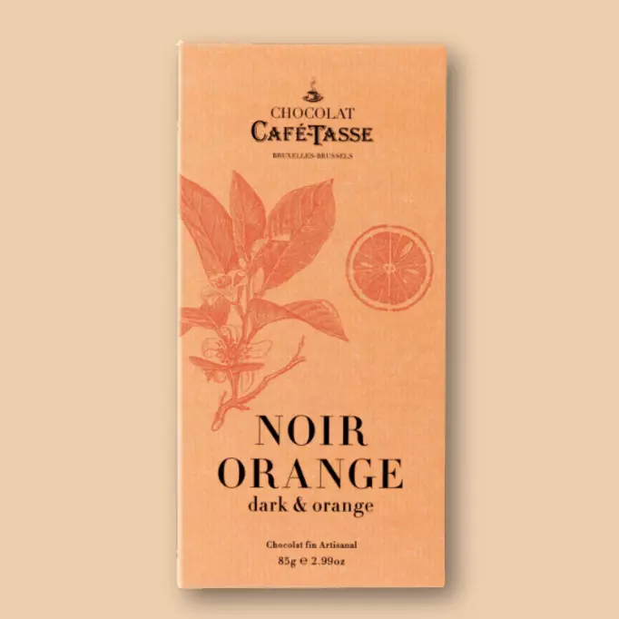 Tablette de chocolat noir orange _ Café Tasse©