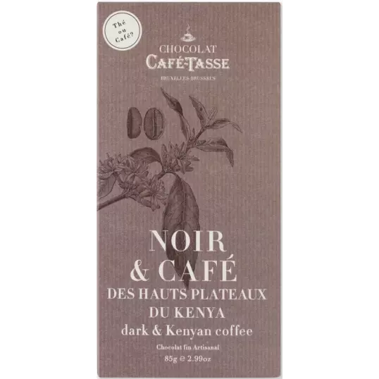 Tablette de chocolat Noir & Café - CaféTasse
