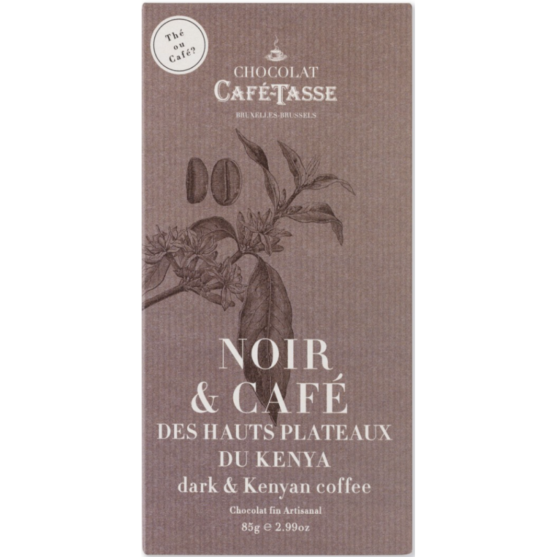 Tablette de chocolat Noir & Café - CaféTasse