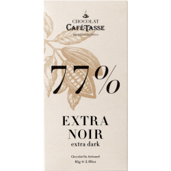 Tablette de chocolat noir 77% - CaféTasse