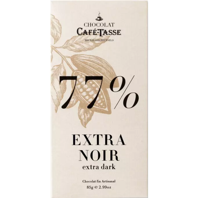 Tablette de chocolat noir 77% - CaféTasse