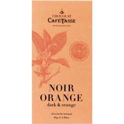 Tablette de chocolat noir orange _ Café Tasse