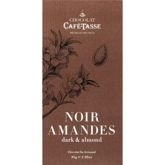 Tablette de chocolat Noir/Amandes - CaféTasse