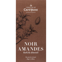 Tablette de chocolat Noir/Amandes - CaféTasse