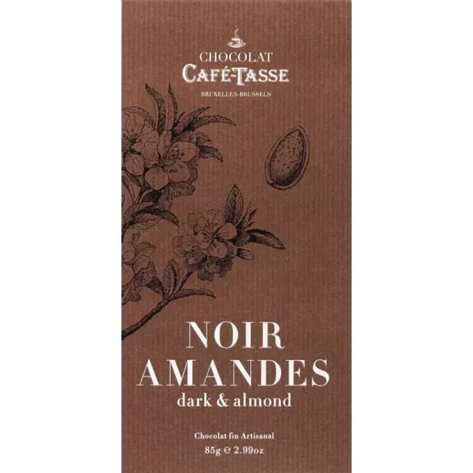 Tablette de chocolat Noir/Amandes - CaféTasse
