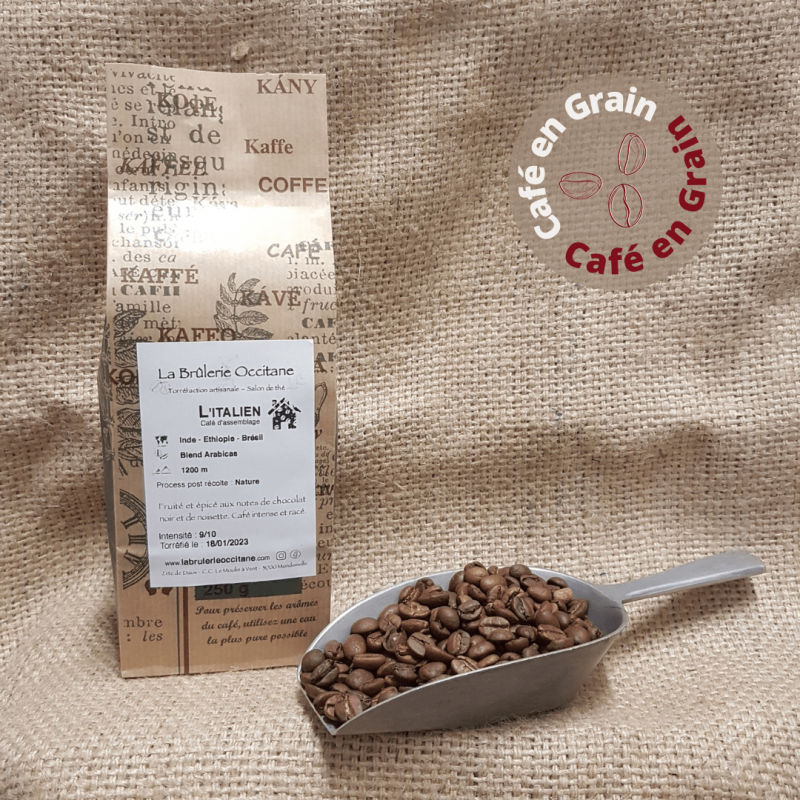 L’italien - Assemblage corsé 100% Arabica - Café en grain