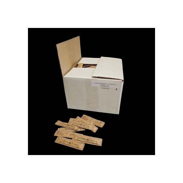 Colis de 100 bûchettes de sucre roux - 4Gr